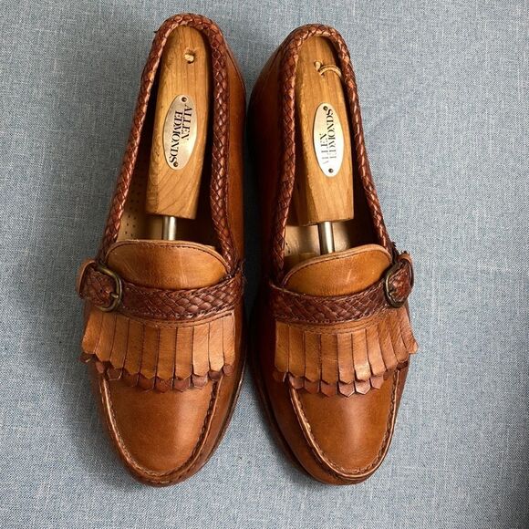 Allen Edmonds tan Monterey Kiltey loafers size 9 EEE - Picture 4 of 11